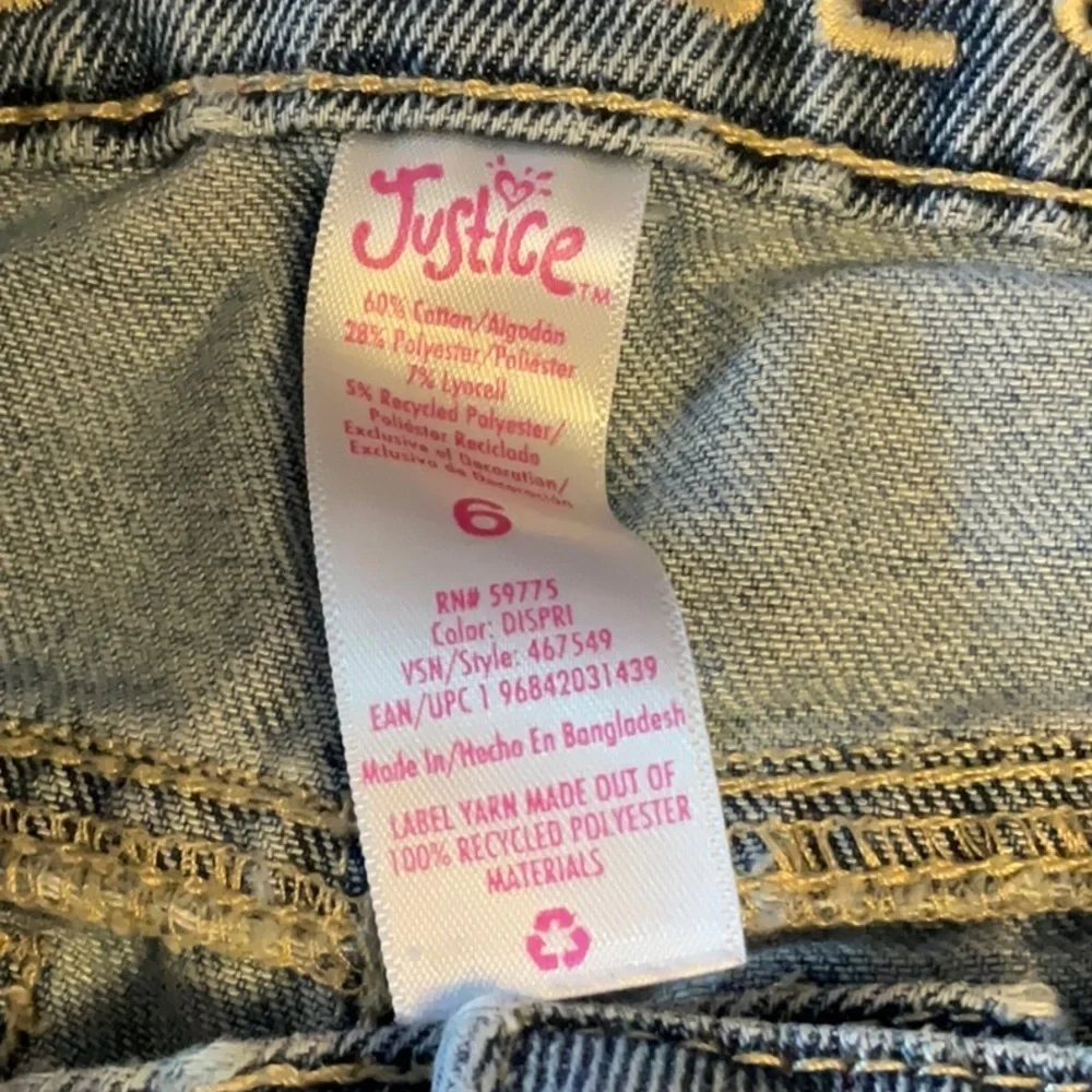 Justice Blue Floral Kids Jeans